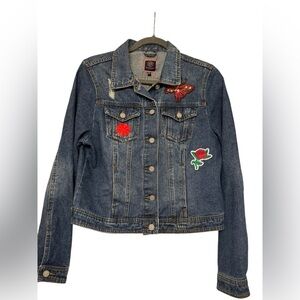 Boom Boom Jeans Distressed Denim Jacket